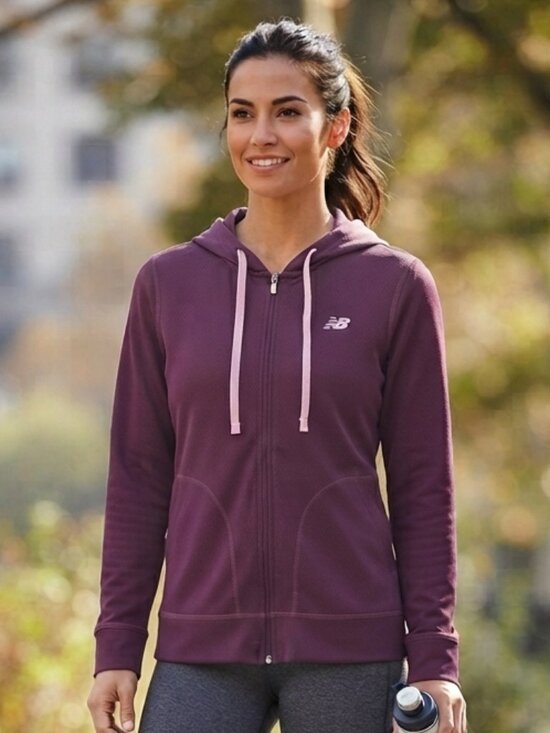New Balance Tops - New Balance Purple Lightweight Athletic Zip Up Hoodie Small